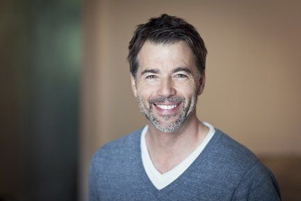 man smiling with healthy white teeth man smiling with healthy white teeth