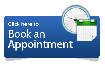 A blue button that says click here to book an appointment
