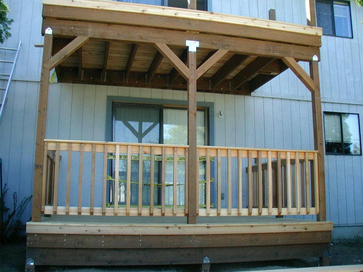 decking with balcony