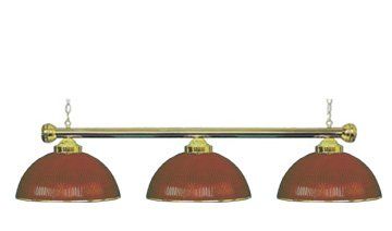 48' Brass Billiard Dome Light - Burgundy