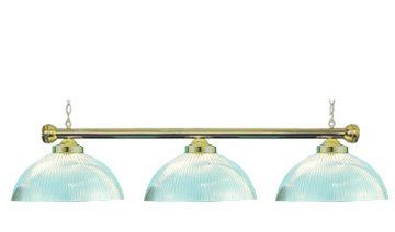 48' Brass Billiard Dome Light - Clear