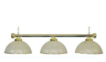 48' Brass Billiard Dome Light - Frosted