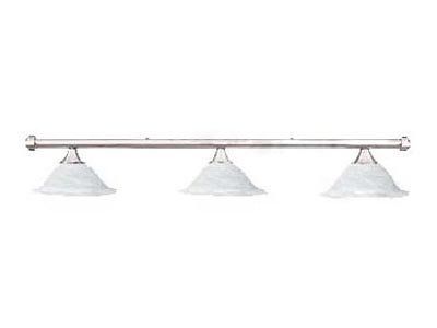 Alabaster Shade and Brushed Chrome Light