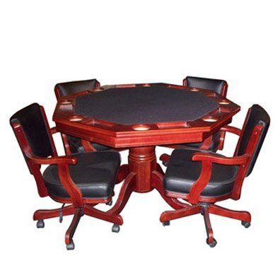 2 in 1 Poker Table - Mahogany