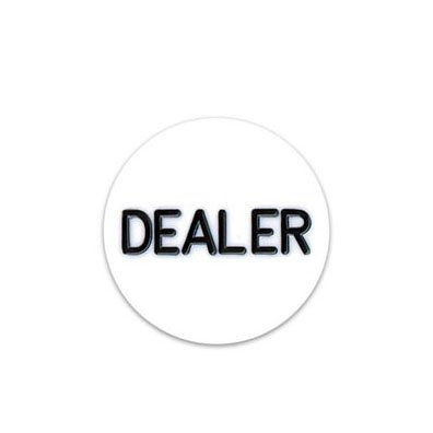 White Plastic Dealer Button