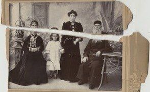 Family Portrait Before — photo restoration in Tempe, AZ