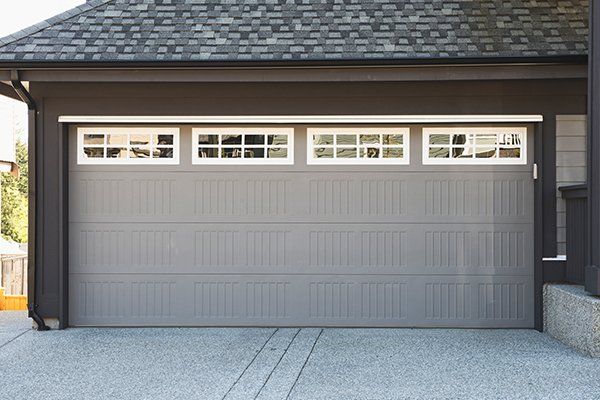 Grey and White Garage Door with Windows — Pleasant Grove, AL — A Plus Garage Door Grey and White Garage Door with Windows — Pleasant Grove, AL — A Plus Garage Door