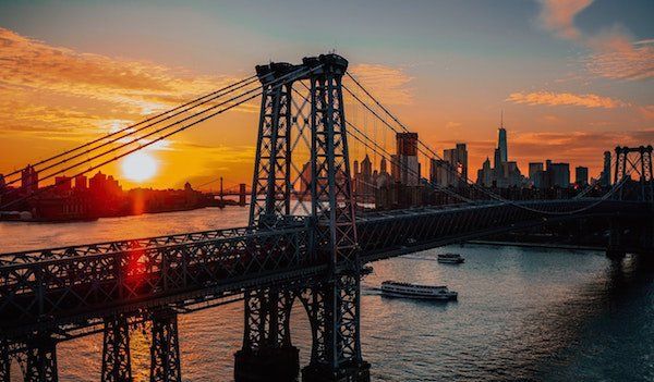 brooklyn bridge sunset