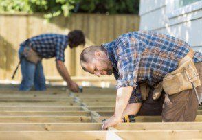 Workers building a wall. Restoration 1 of Morris County in Rockaway, New Jersey.
