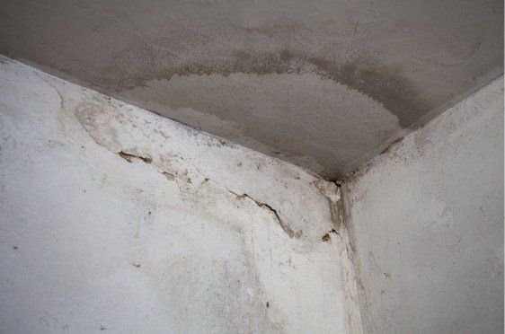 Excessive water damage on ceiling. Restoration 1 of Morris County, New Jersey.