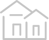 Two stylized gray houses, one in front of the other.