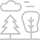 Trees and cloud icon.