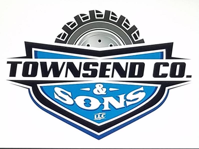 A blue and black logo for townsend co. and sons