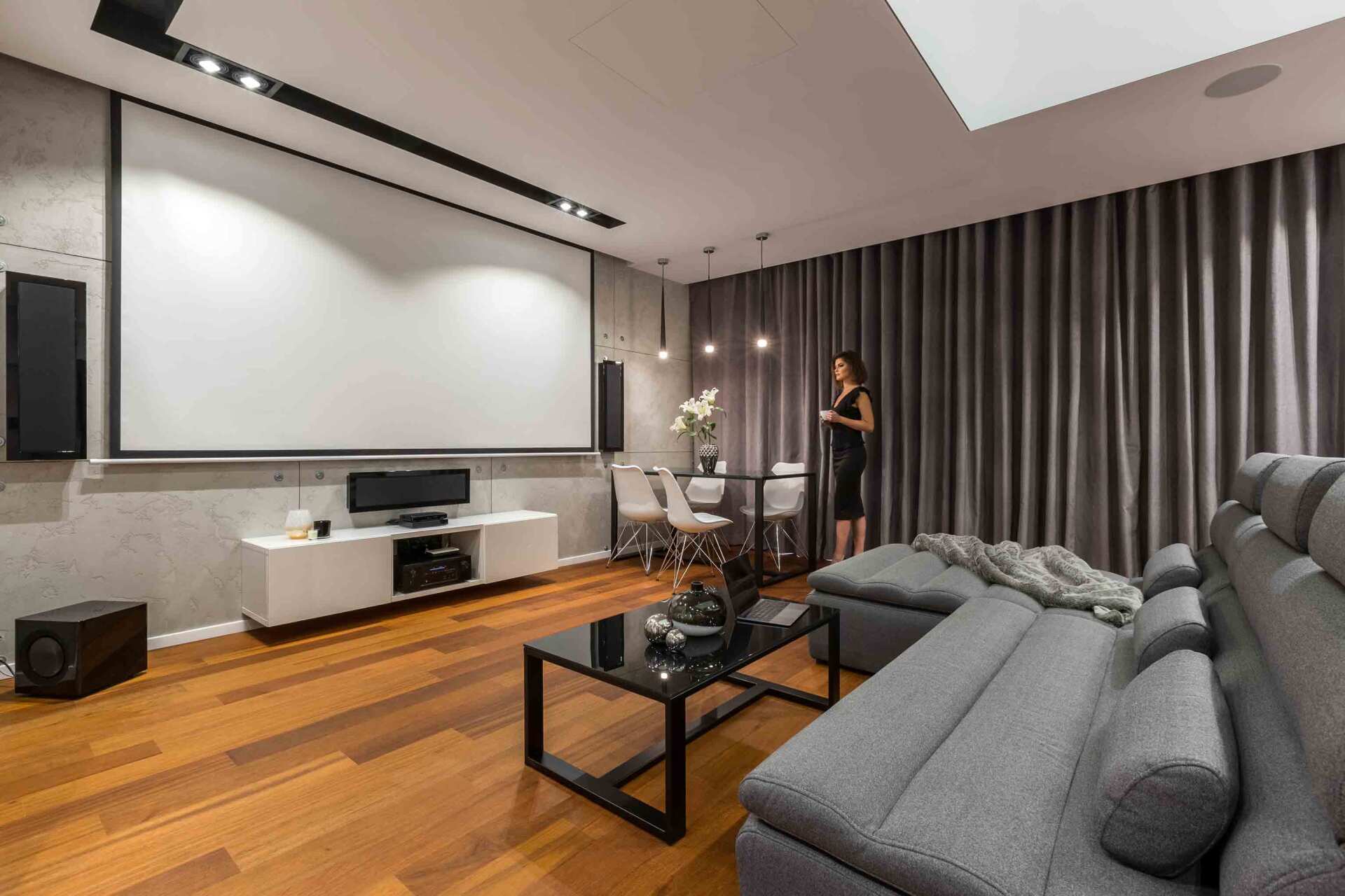 An Automatic Projector from the Ceiling — Electricians in Gold Coast, QLD