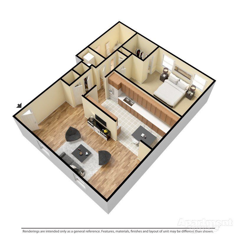 One Bedroom; 800 ft; 1bd/1ba