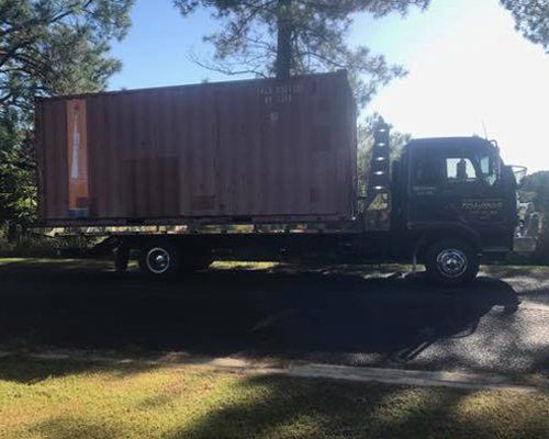 truck carrying container