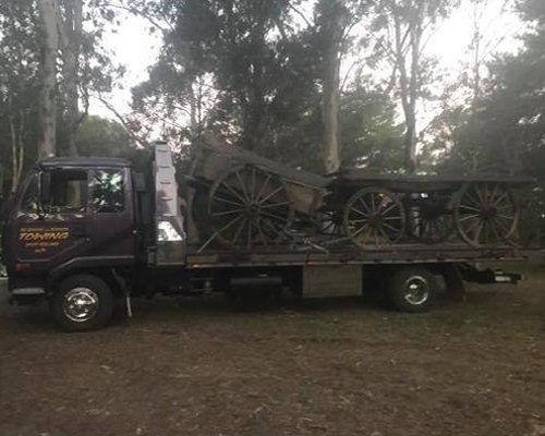 truck with old gypsy caravans