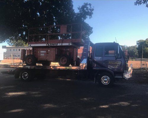 truck carrying equipment