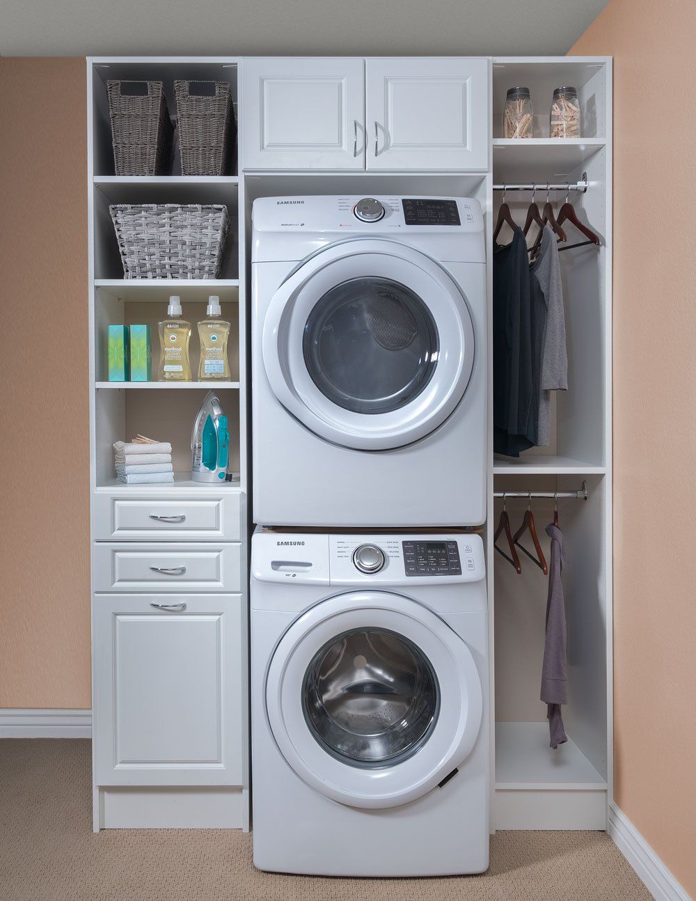 Custom Built Laundry Room Cabinets