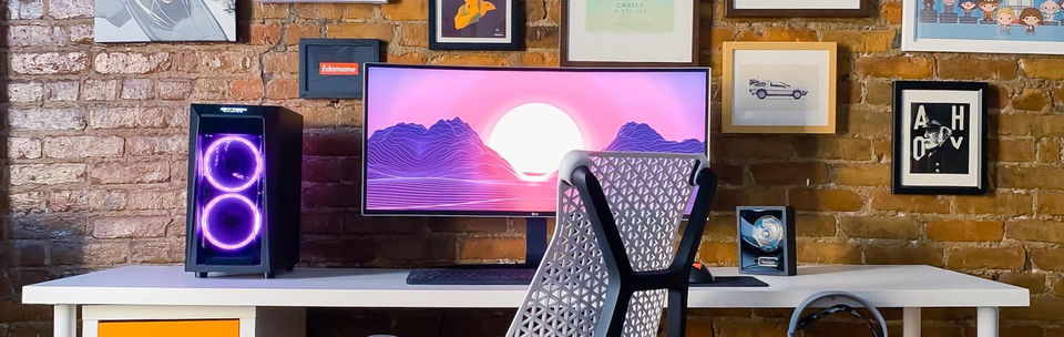 Desk with Wall Art