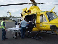 medical emergency being airlifted