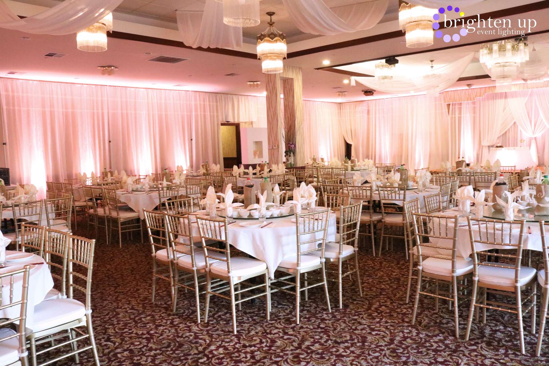 Asian Pearl Wedding Blush Uplighting Sacramento