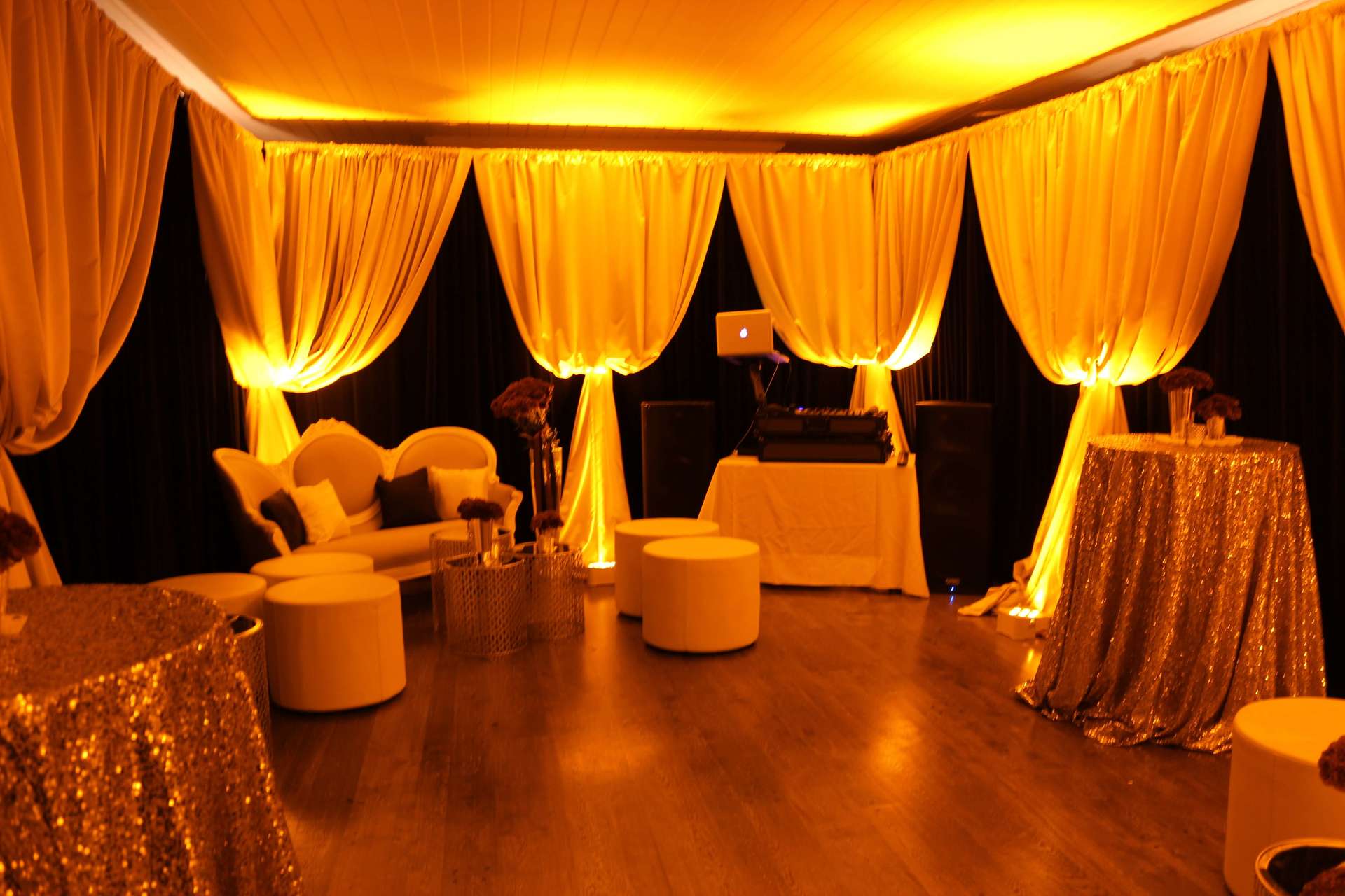 Dinner Party Uplighting Decorations