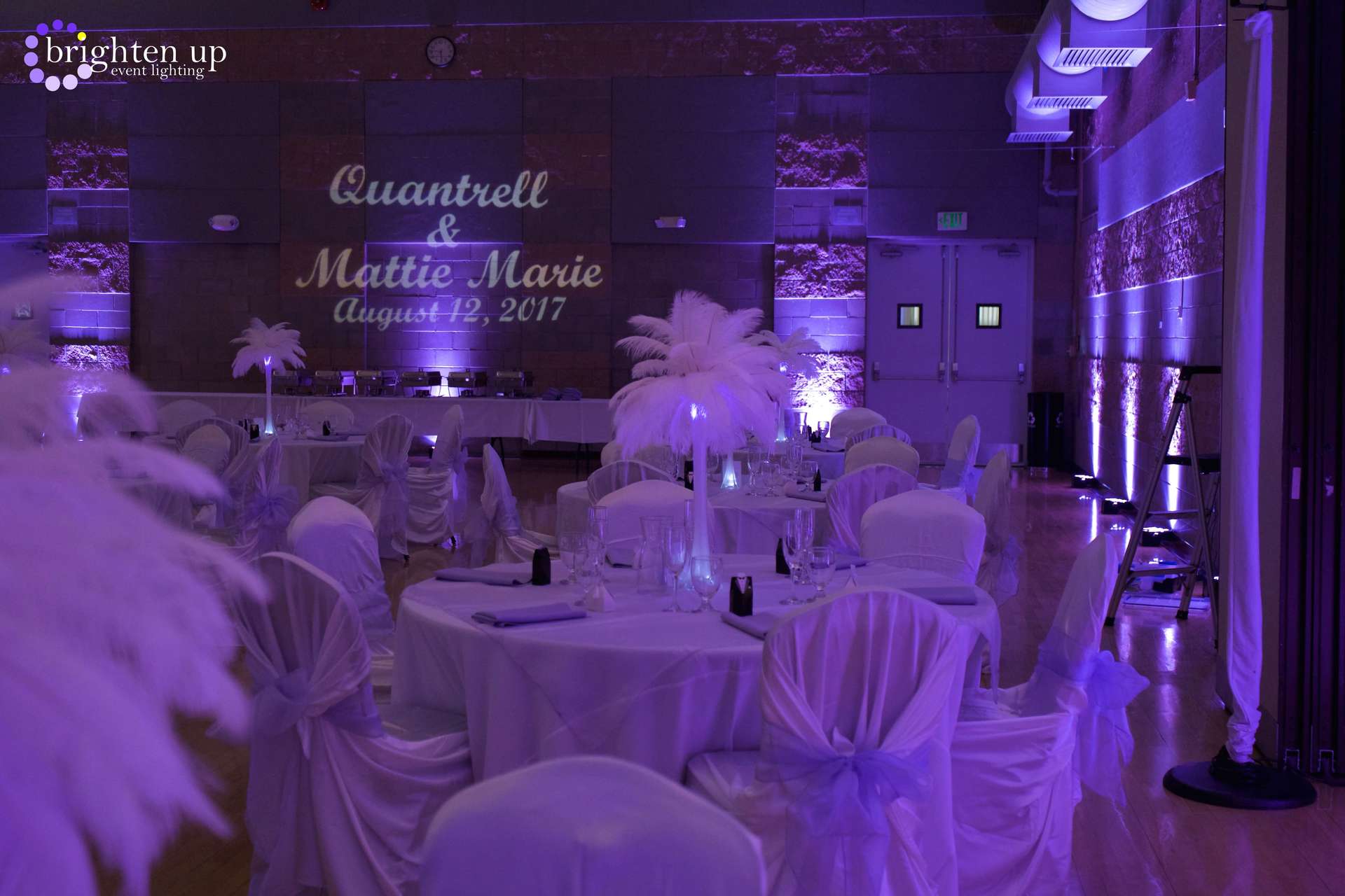 elk grove laguna town hall wedding uplighting