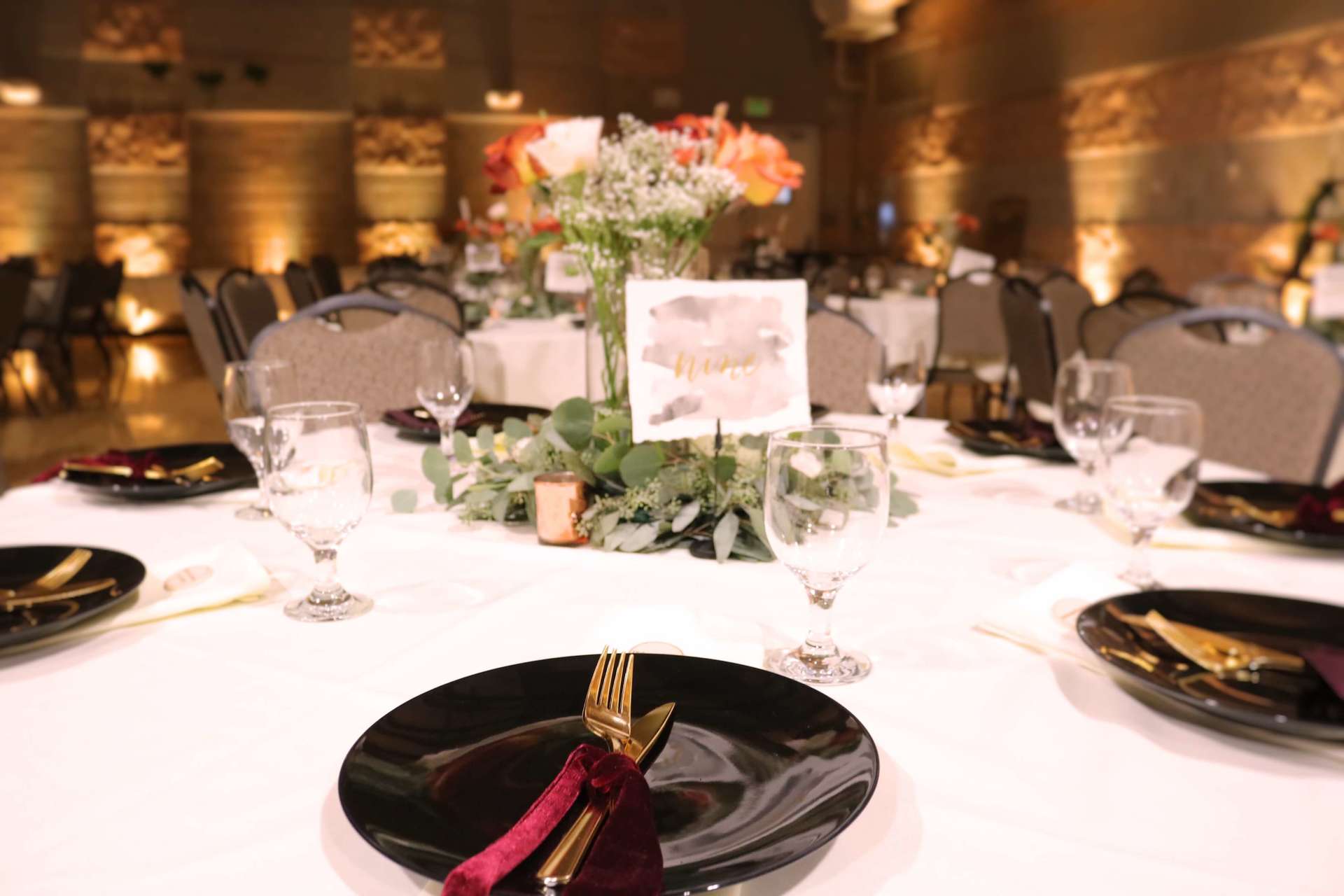 wedding decoration laguna town hall elk grove up-light rental
