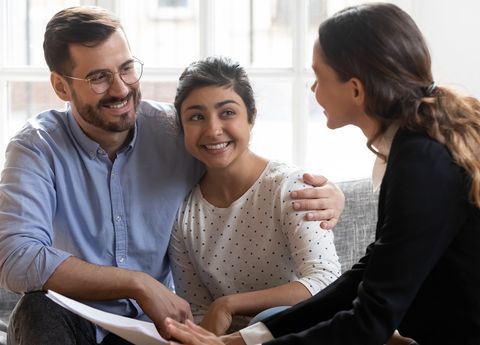 Couple Talking To An Insurance Agent — Huntersville, NC — Affordable HealthCare Solutions INC Couple Talking To An Insurance Agent — Huntersville, NC — Affordable HealthCare Solutions INC