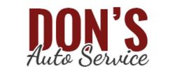 DON'S Auto Service logo in dark red and gray script