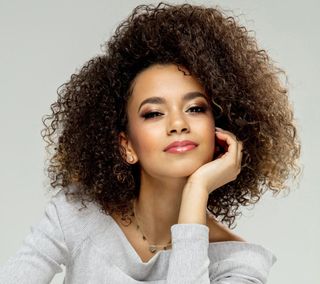 Natural Hair — Beautiful Black Woman With Curly Hair in Harrisburg, PA
