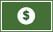 Green rectangular icon with a white circle containing a dollar sign.