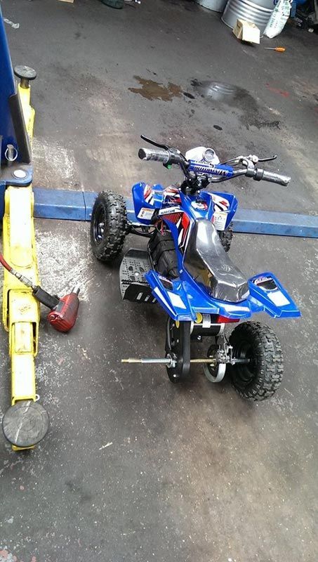 Toy bike in repair