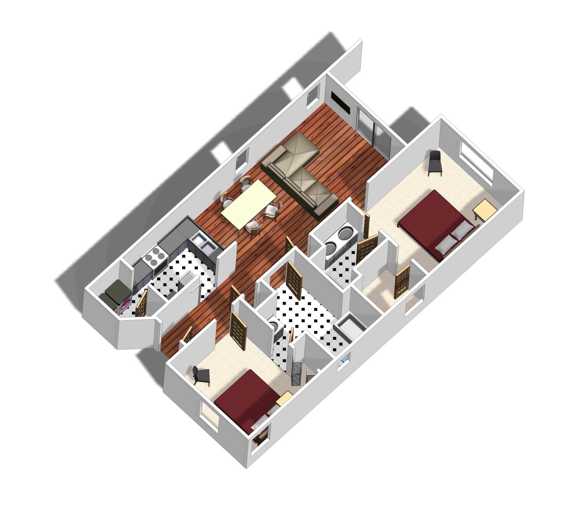 2 Bed | 2 Bath Floorplan