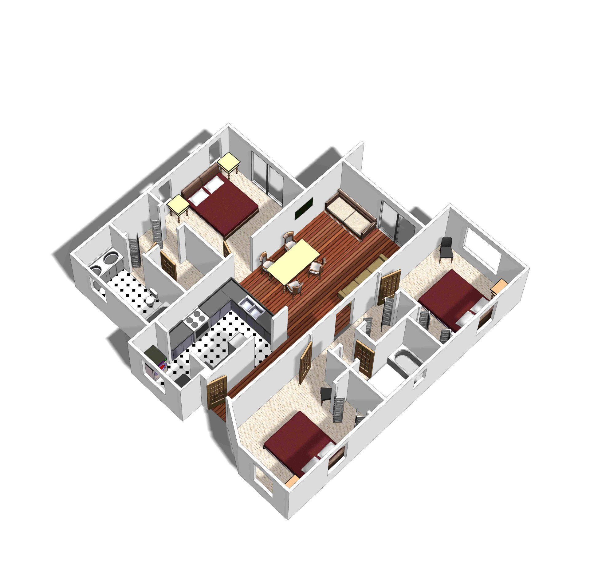 3 Bed | 2 Bath Floorplan