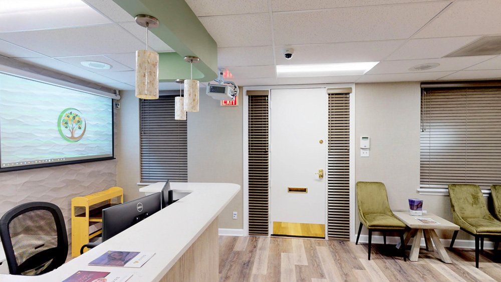 waiting room and front desk breath of life dental