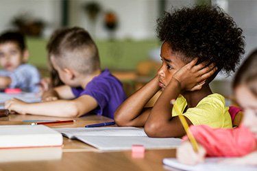 Child Showing frustration in school