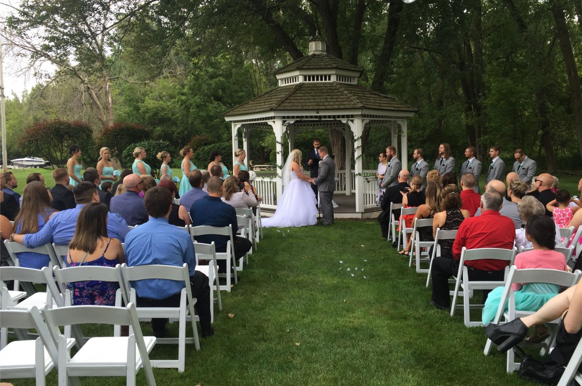 The Abbey Fontana Outside Wedding Ceremony Josh and Natalie Sound Sensations Entertainment