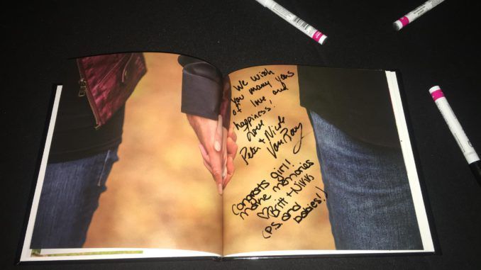Wedding Guest book at a Wisconsin Wedding Celebration