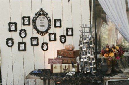 Memory wall at a wedding celebration