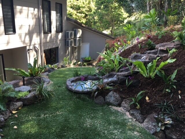 Landscape On A Hill Backyard — Trinity Landscape in Cairns, QLD Landscape On A Hill Backyard — Trinity Landscape in Cairns, QLD