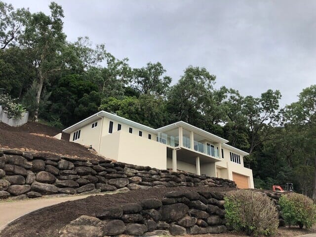 Stone Wall — Trinity Landscape in Cairns, QLD Stone Wall — Trinity Landscape in Cairns, QLD