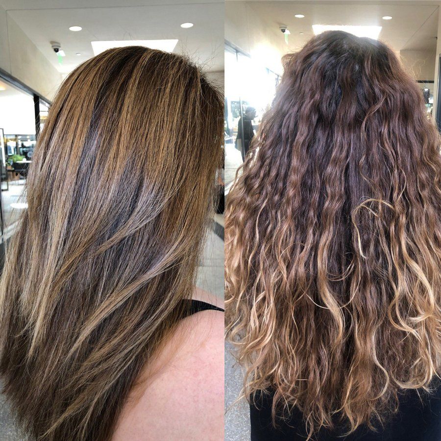 Beauty Salon — Before and After Hair Curling in Beverly Hills, CA