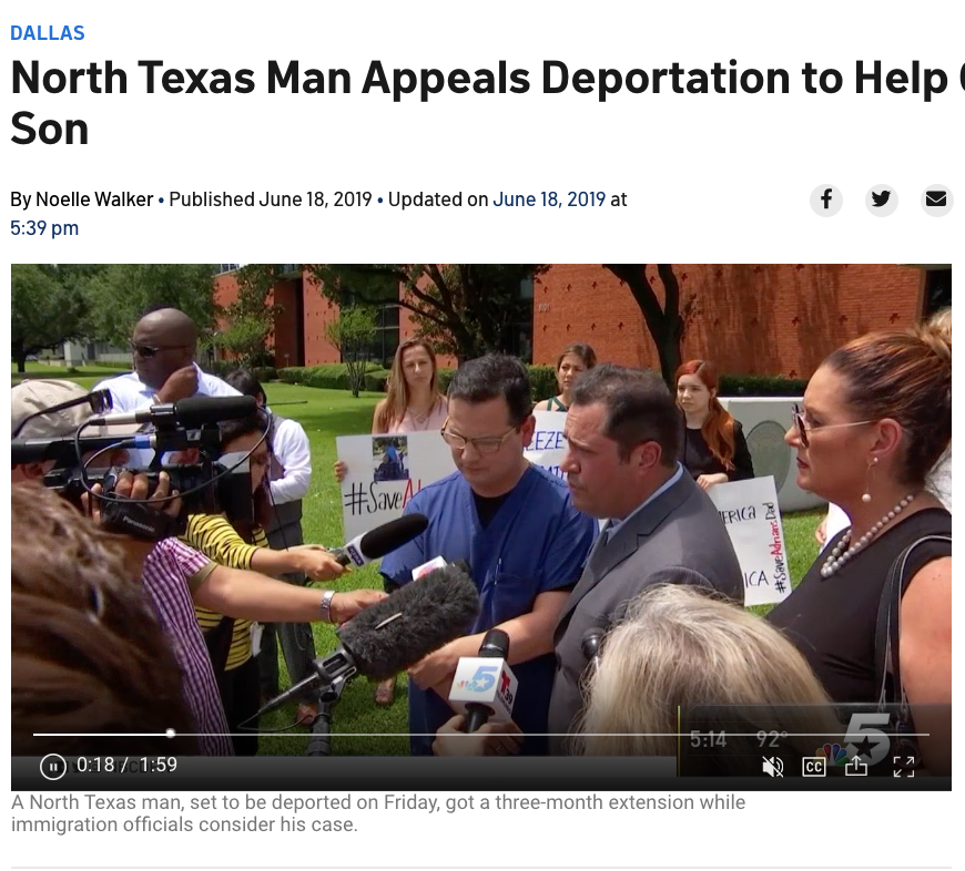 North Texas Man Appeals Deportation to Help Disabled Son North Texas Man Appeals Deportation to Help Disabled Son