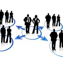 Drawing of people in different groups
