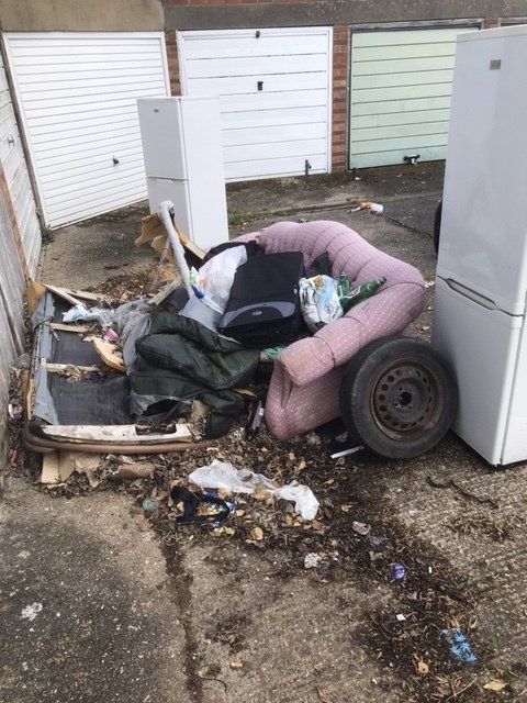 waster materials piled up
