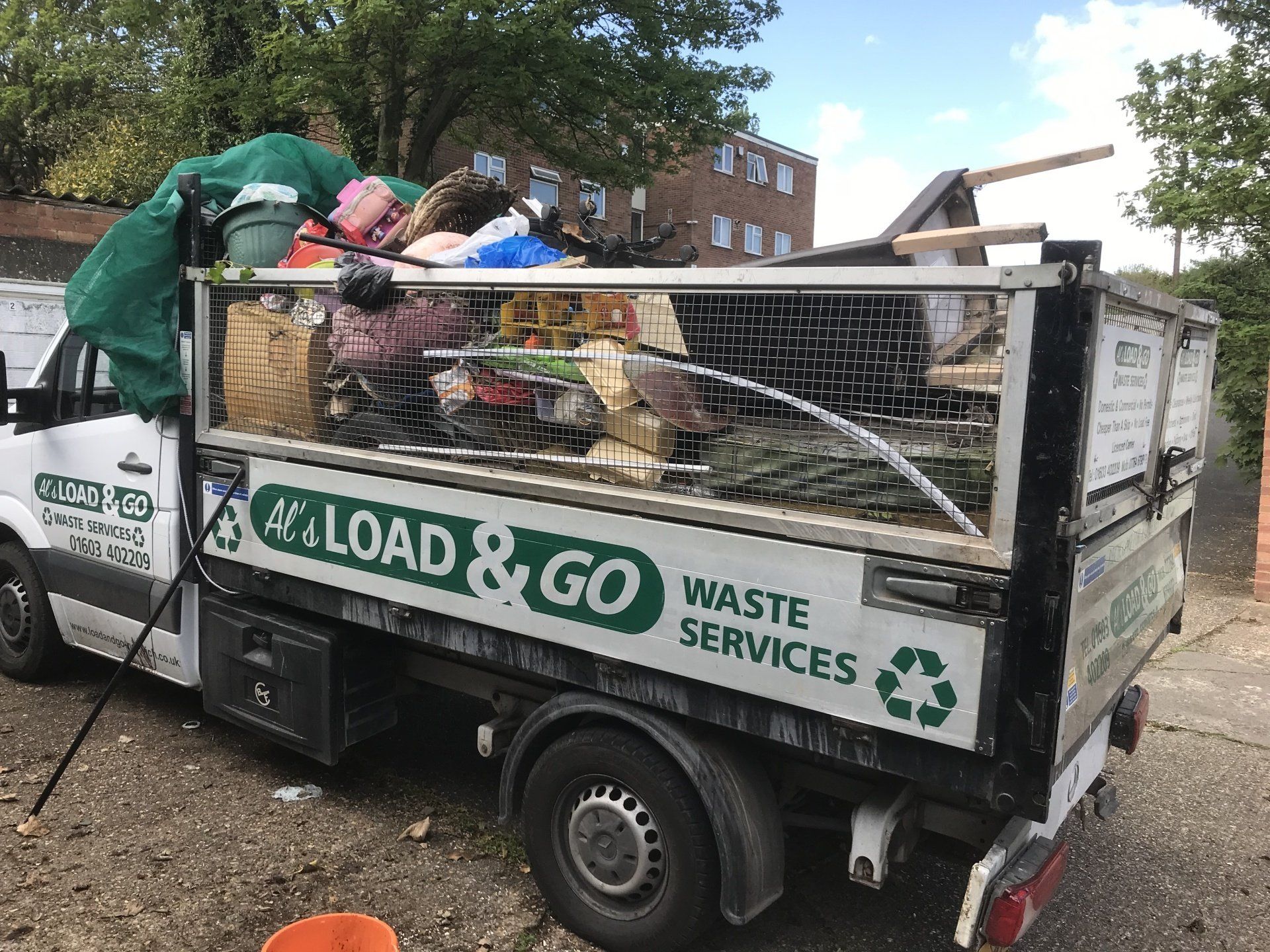 truck loaded with waste for disposal