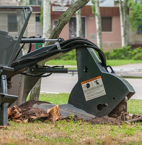Machine Crushing the Stump | Roanoke, VA | Jay's Tree Service Machine Crushing the Stump | Roanoke, VA | Jay's Tree Service