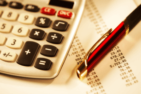     Picture of invoices and calculators